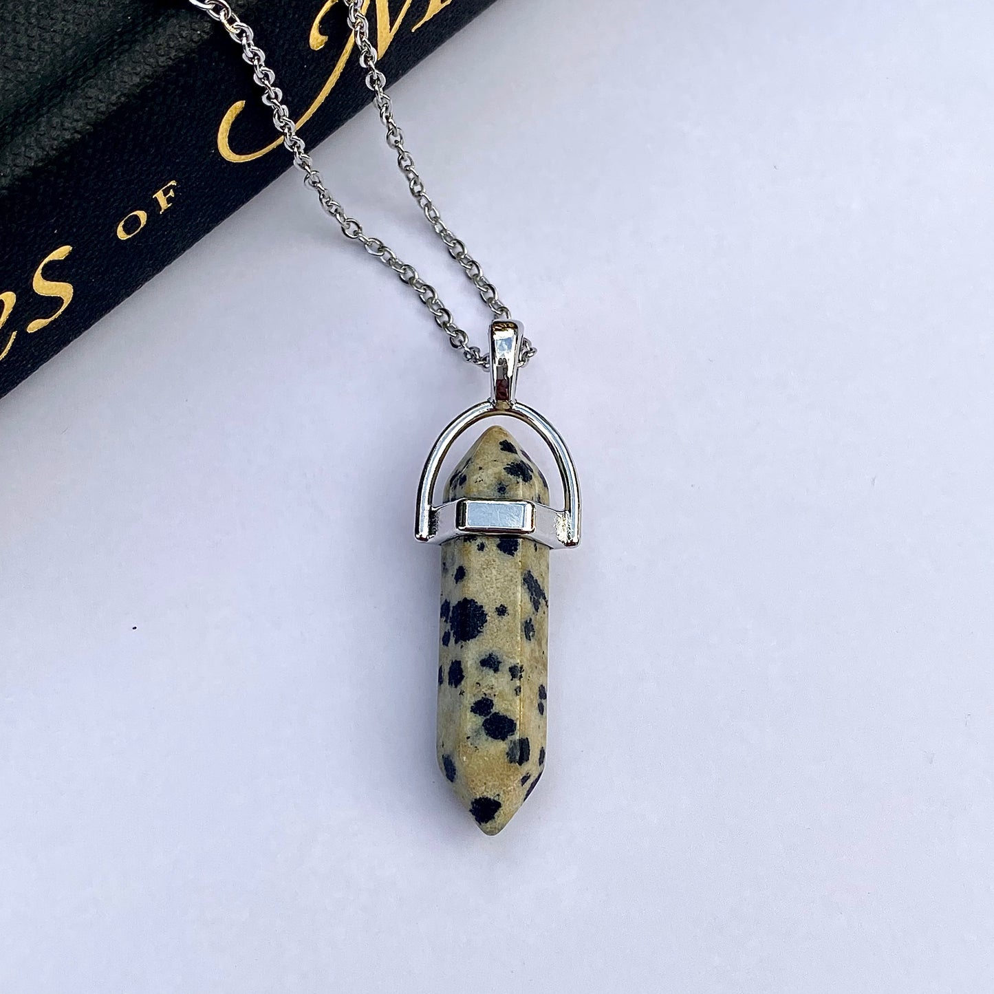 Jewelry | Necklace | Dalmatian Jasper Crystal Necklace