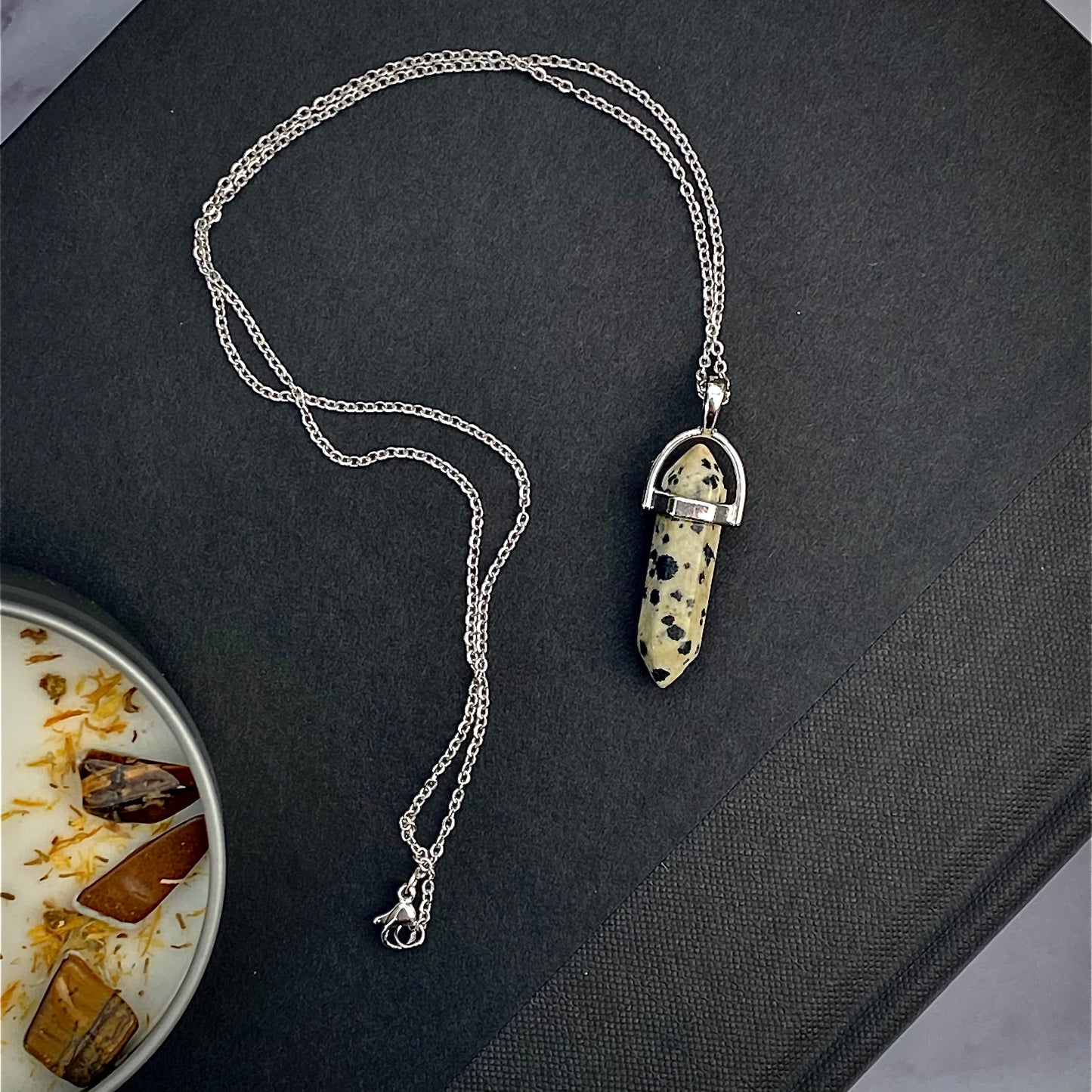 Jewelry | Necklace | Dalmatian Jasper Crystal Necklace