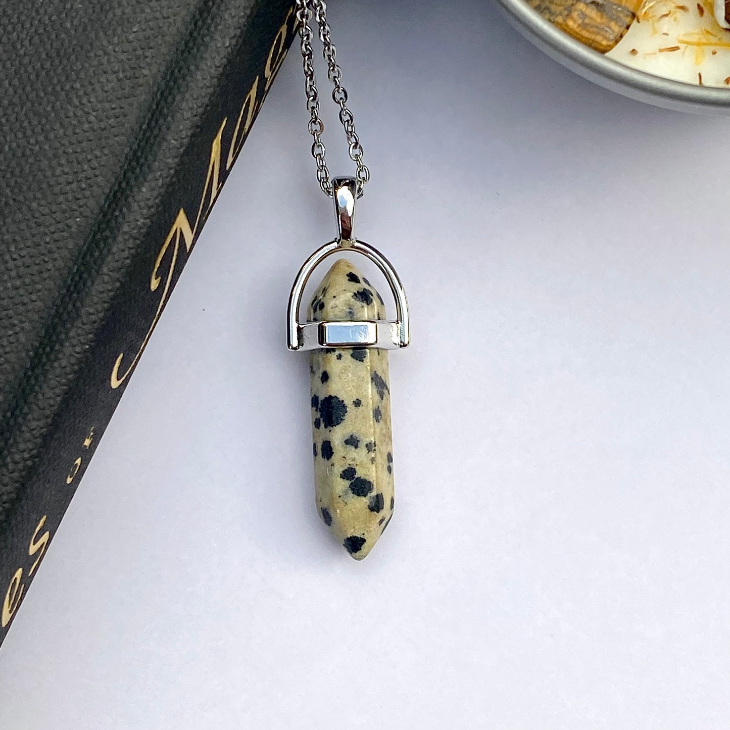 Jewelry | Necklace | Dalmatian Jasper Crystal Necklace