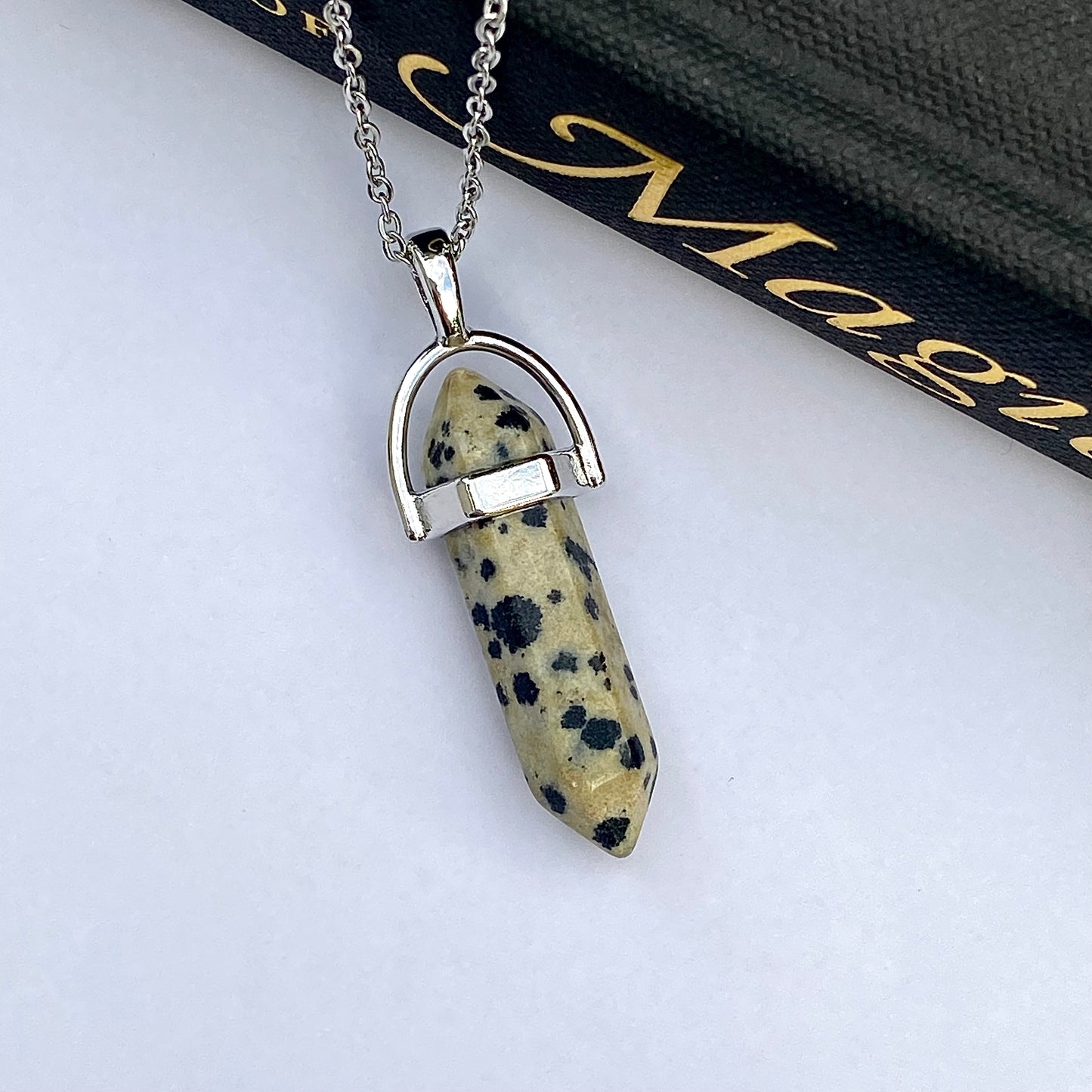 Jewelry | Necklace | Dalmatian Jasper Crystal Necklace