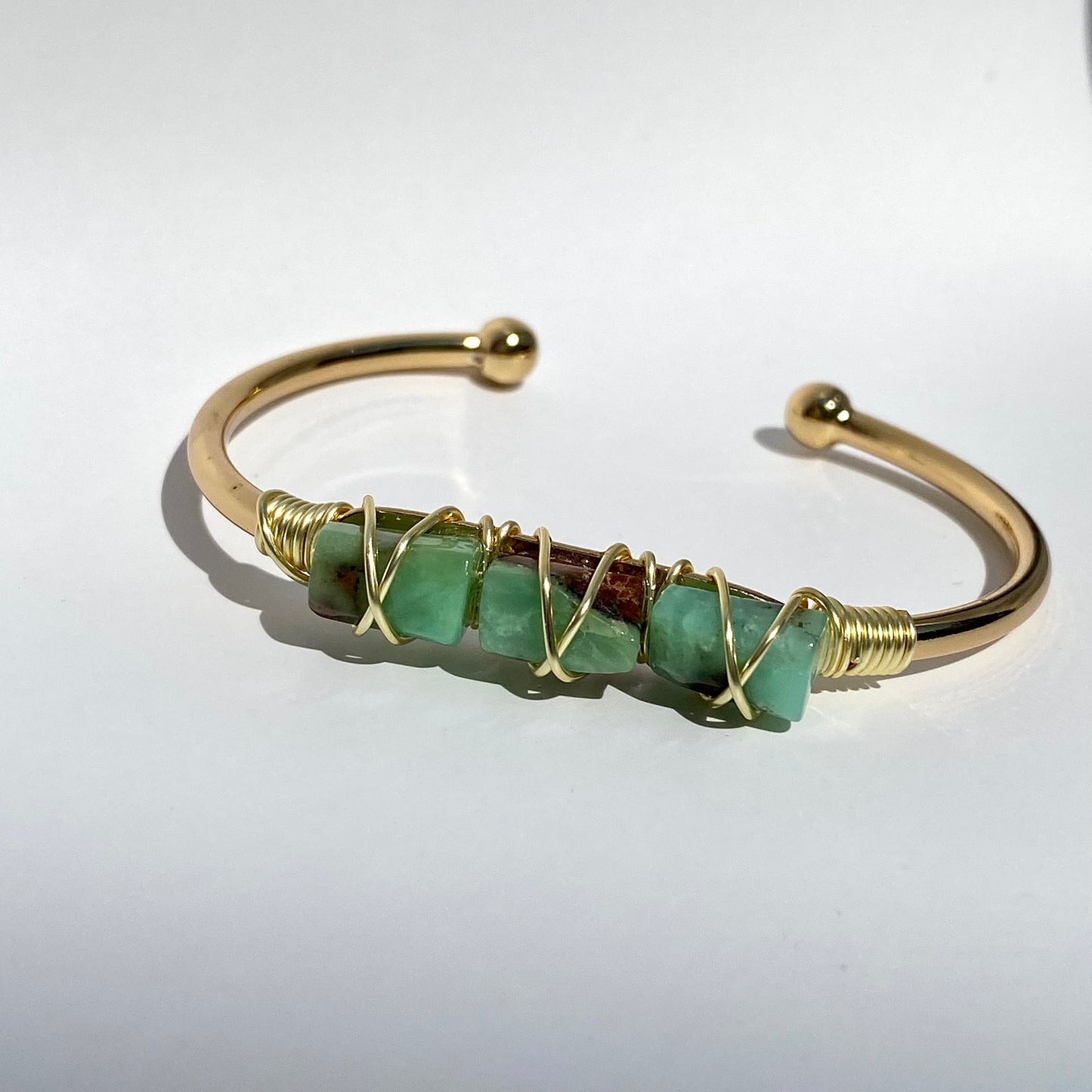 Jewelry | Bangle Cuff | Australian Jade Gemstone Gold Bangle Cuff Bracelet