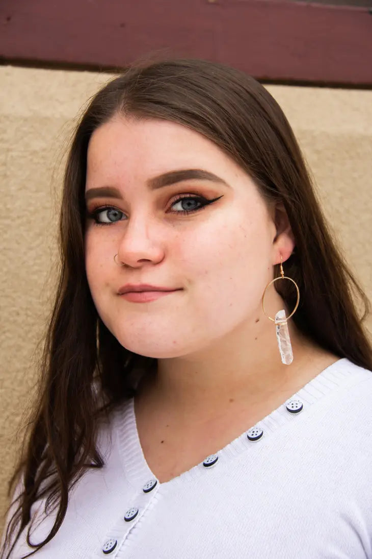 Jewelry | Earrings | Brazilian Quartz Hoops