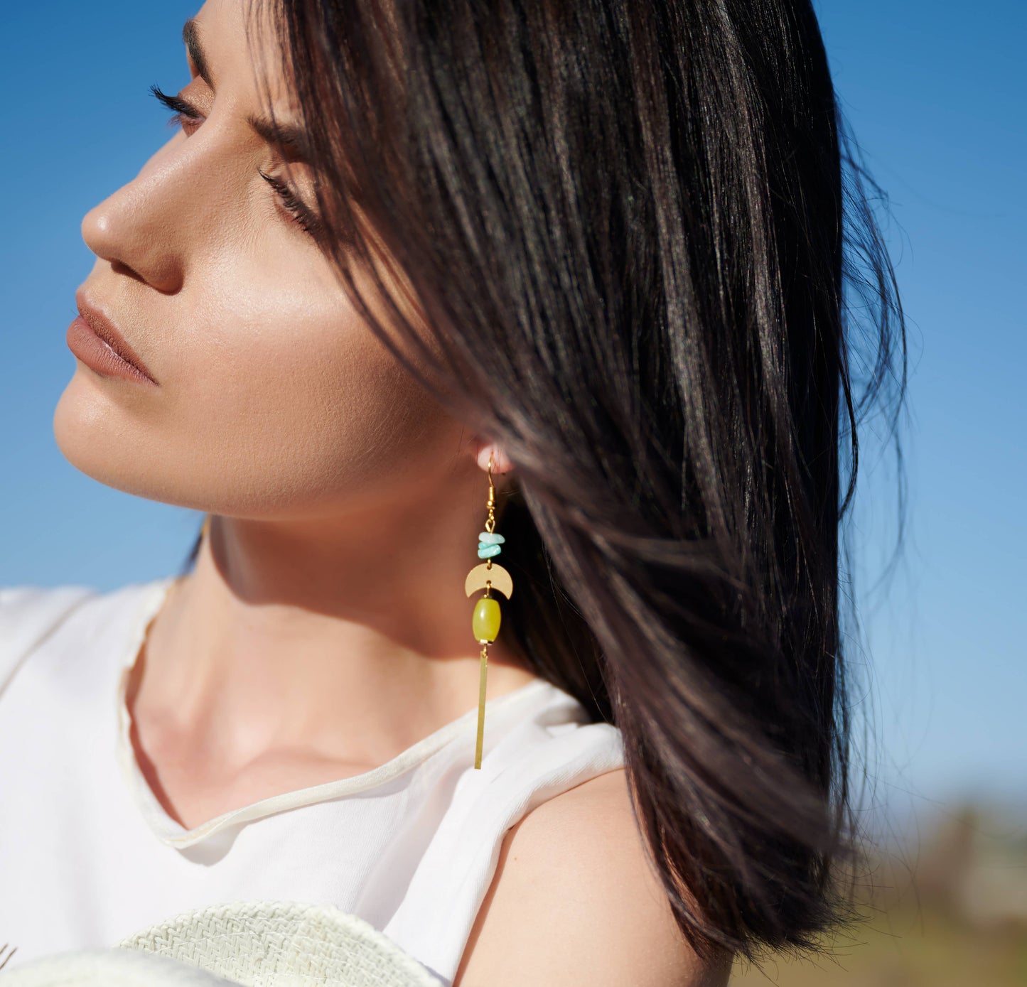 Jewelry | Earrings | Amazonite + Lemon Jade