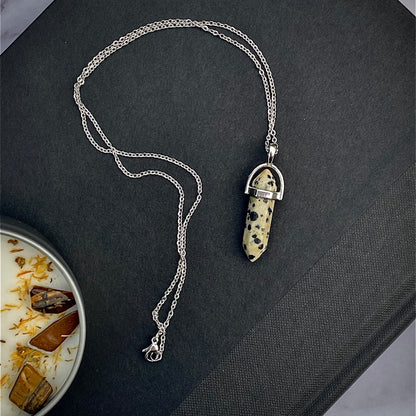 Jewelry | Necklace | Dalmatian Jasper Crystal Necklace