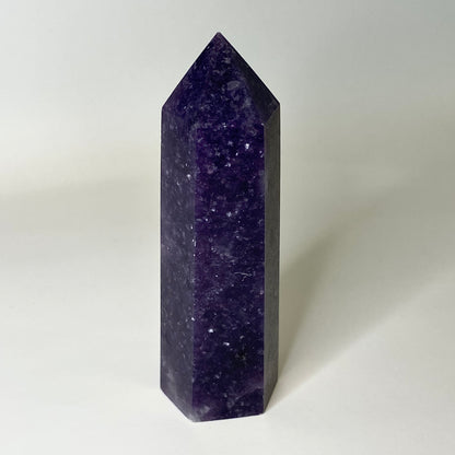 Crystal Point Tower | Purple Lepidolite