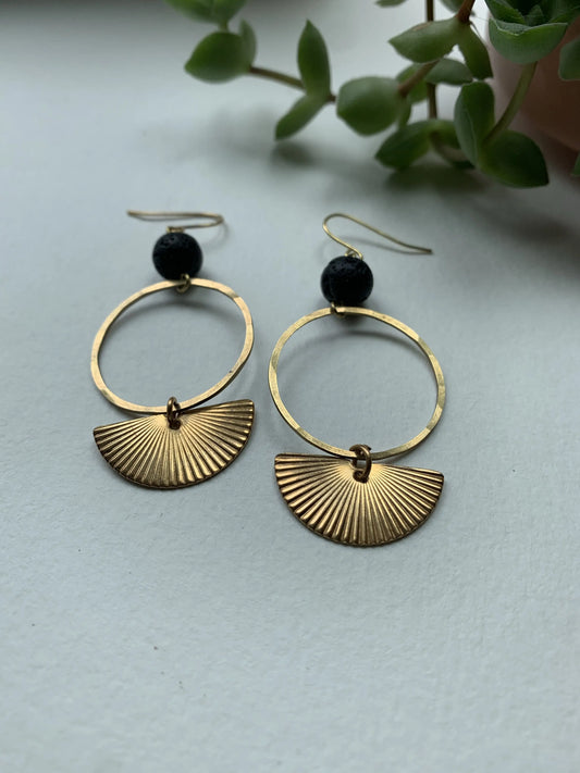 Jewelry | Earrings | Lava Rock Sunburst