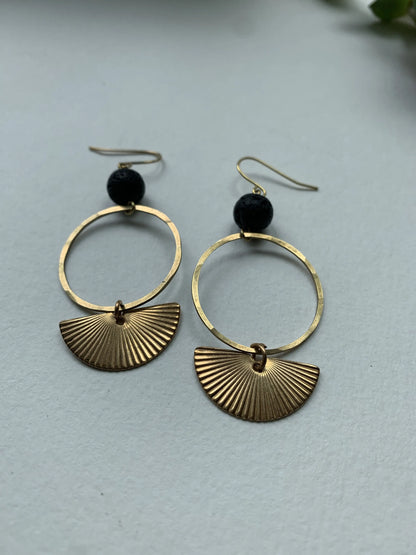 Jewelry | Earrings | Lava Rock Sunburst