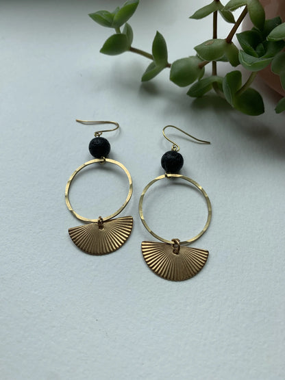 Jewelry | Earrings | Lava Rock Sunburst